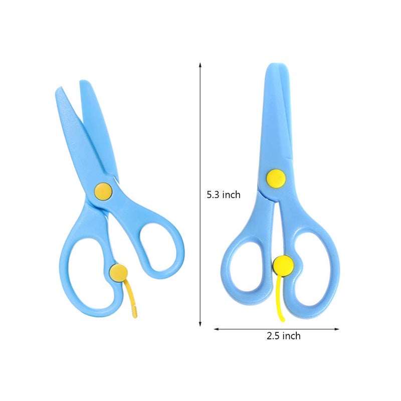 Yimaa 8 Pack Preschool Training Scissors - Plastic Toddler Safety Scissors for Kids, Left Handed & Right Handed Training - Image 2